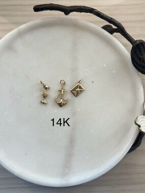 14K Gold ANCHOR charm